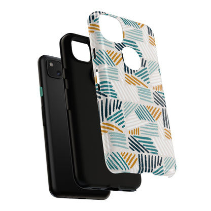 Stylish Tough Phone Case with Geometric Design