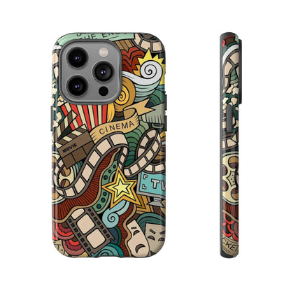 Cinema Vibes Pattern iPhone Case - Tough Cases with Movie & TV Design