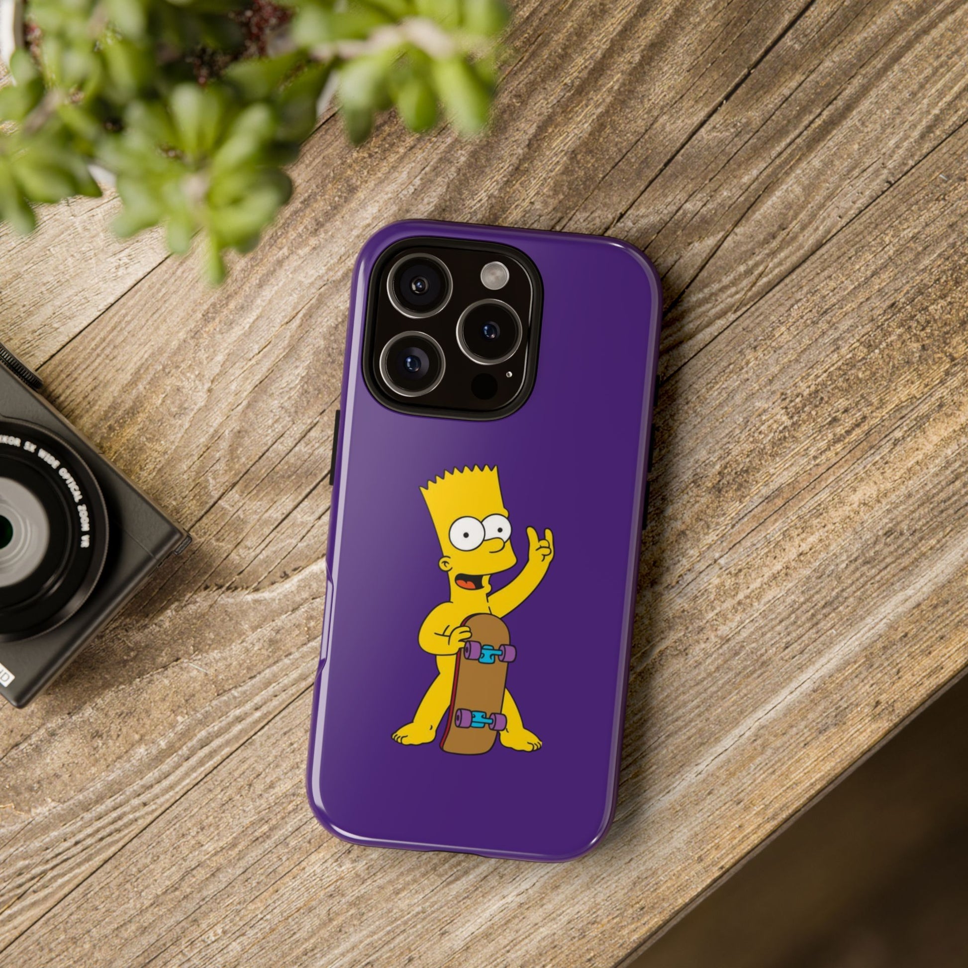 Fun Bart Simpson Skateboard Phone Case - Tough and Stylish - Roe Creation