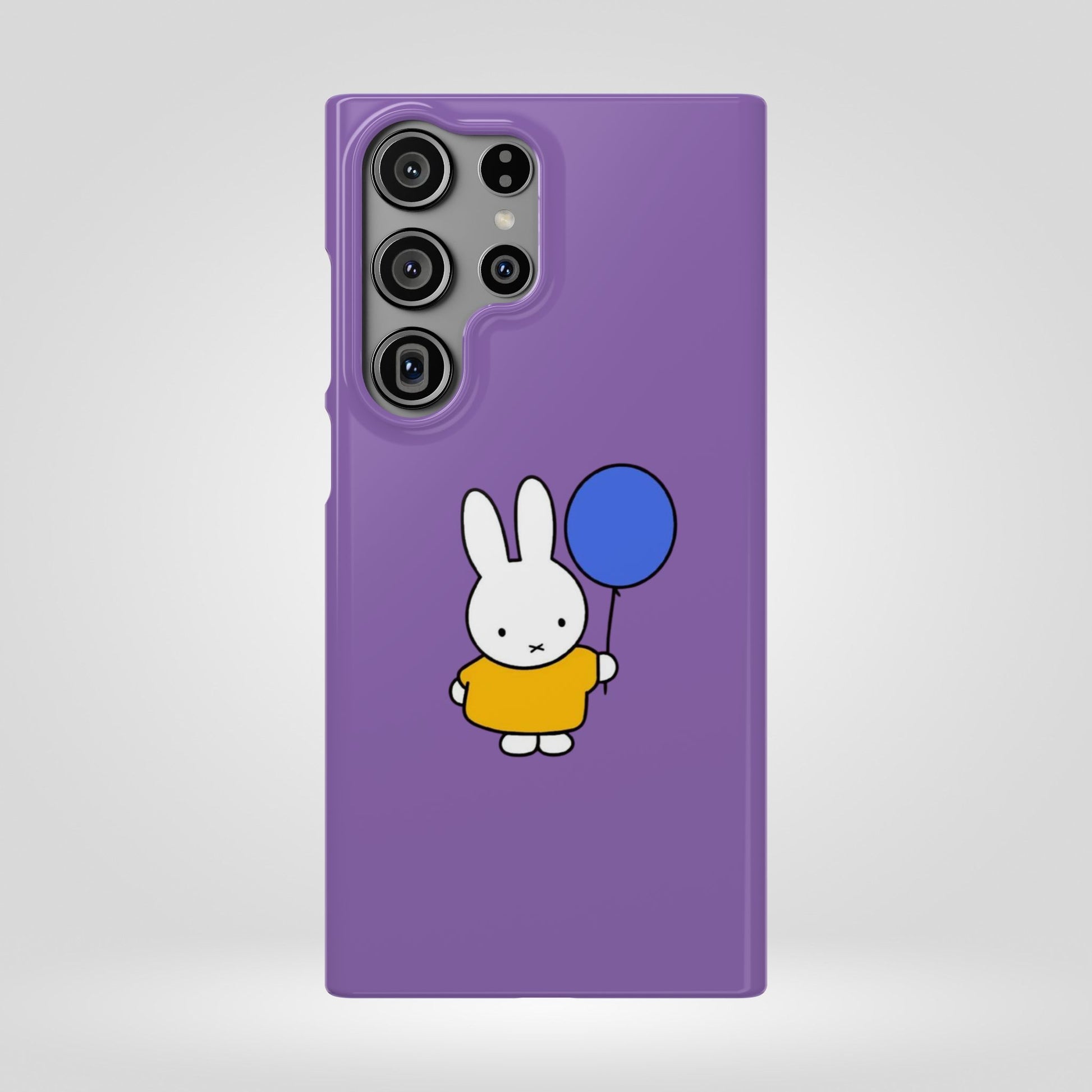 Miffy Phone Case, iPhone, Samsung Snap Case - Cartoon Fun Purple Phone Accessory for Kids and Adults - Roe Creation