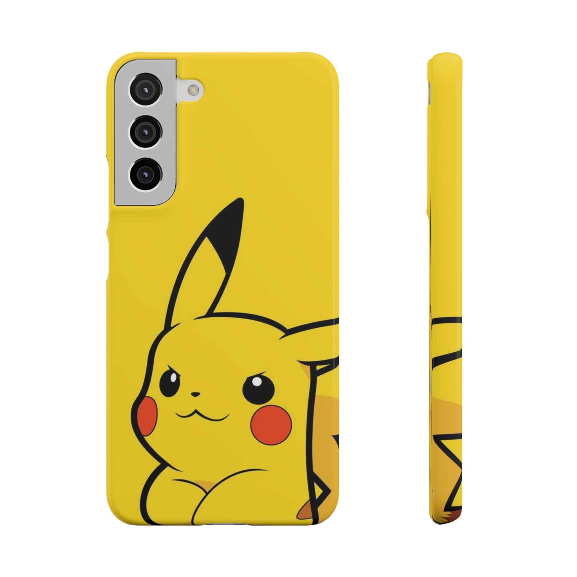Pikachu Phone Case, Pokemon Phone Case, Snap Cases, Cartoon, Yellow, iPhone, Samsung - Roe Creation