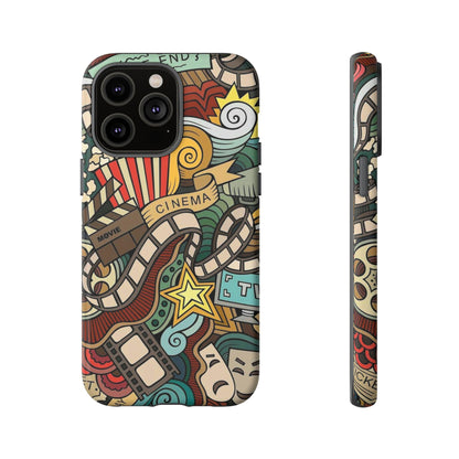 Cinema Vibes Pattern iPhone Case - Tough Cases with Movie & TV Design