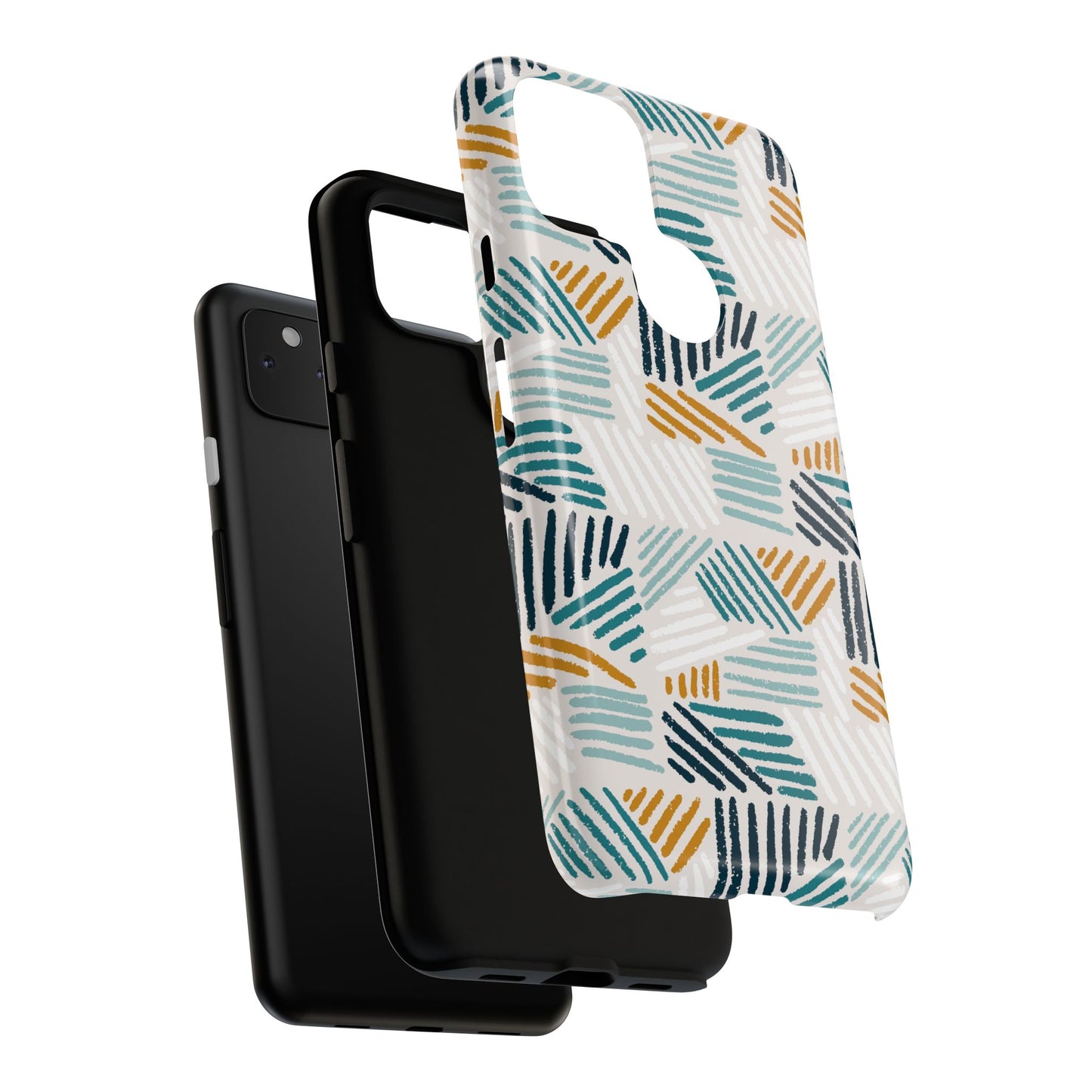 Stylish Tough Phone Case with Geometric Design