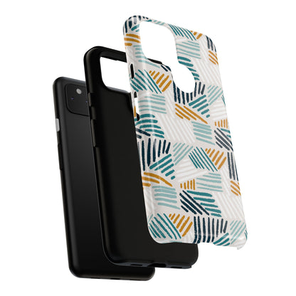 Stylish Tough Phone Case with Geometric Design