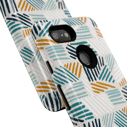 Stylish Tough Phone Case with Geometric Design