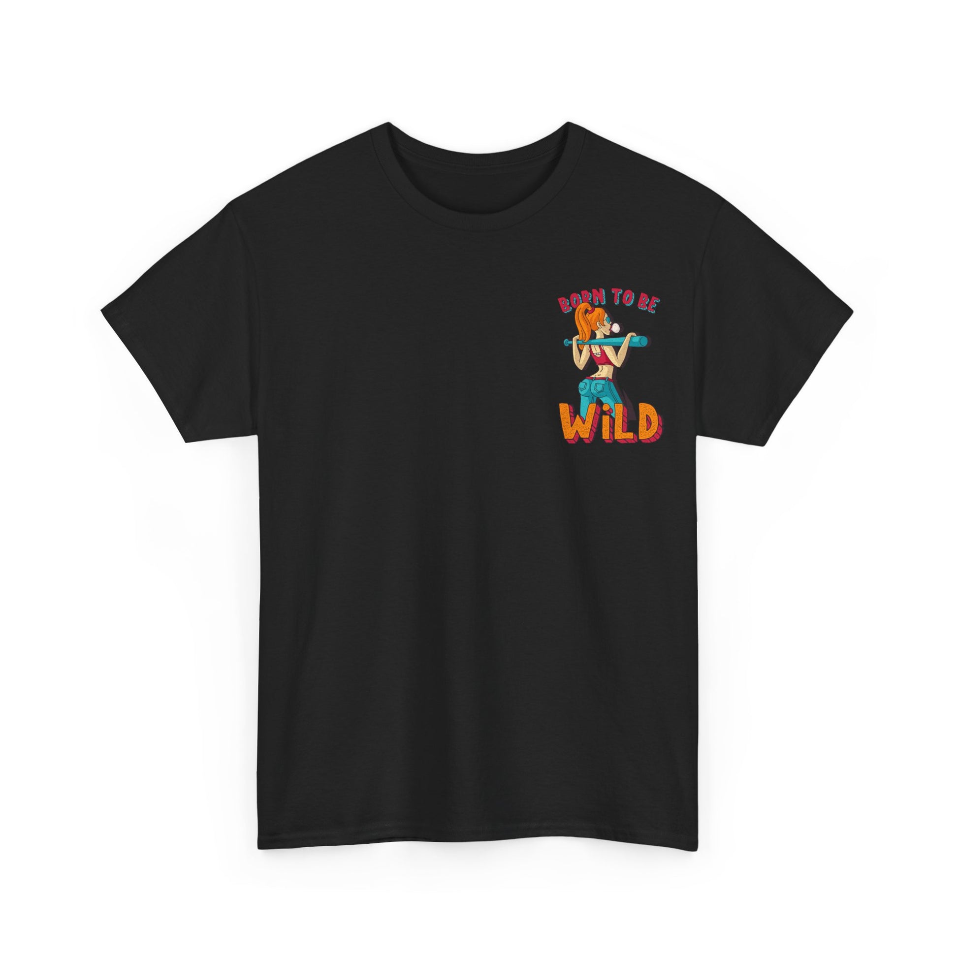 Born to Be Wild Unisex Heavy Cotton Tee, Fun Graphic Shirt, Adventure Tee, Gift for Nature Lovers, Casual Wear, Festival Top, Summer Fashion - Roe Creation