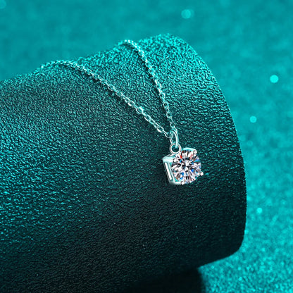 1 Carat Moissanite 925 Sterling Silver Necklace - Roe Creation