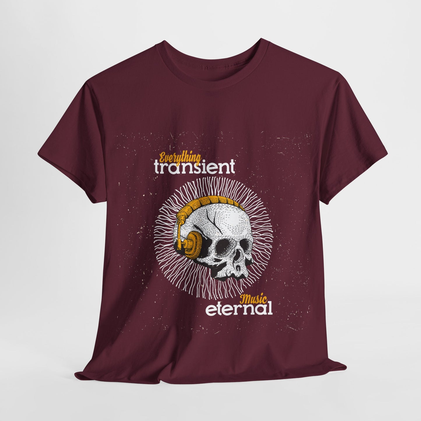 Eternal Music Unisex Heavy Cotton Tee - Transient Design for Music Lovers - Roe Creation