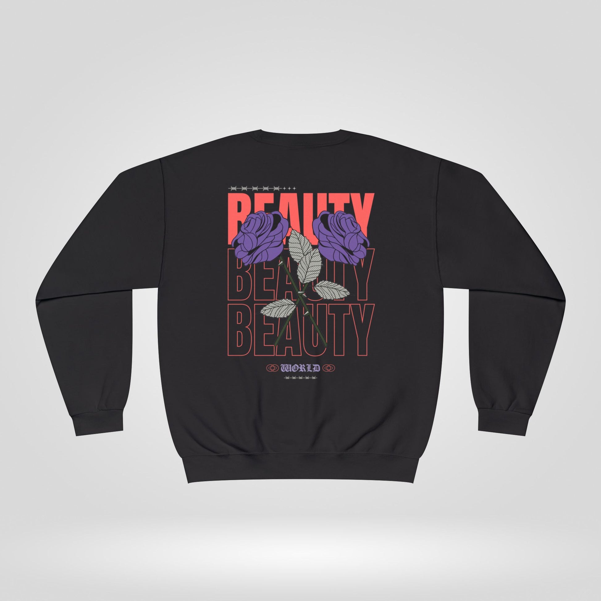 Beauty Rose Sweatshirt Unisex Crewneck Trendy Gift for Her Cozy Casual Wear Valentines Day Floral Design Everyday Comfort - Roe Creation