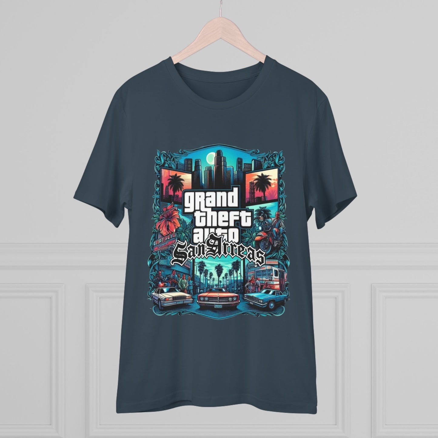 Retro GTA-Inspired Unisex T-Shirt, Gamer Gift, Casual Wear, Streetwear, Urban Style, Cool Graphic Tee - Roe Creation