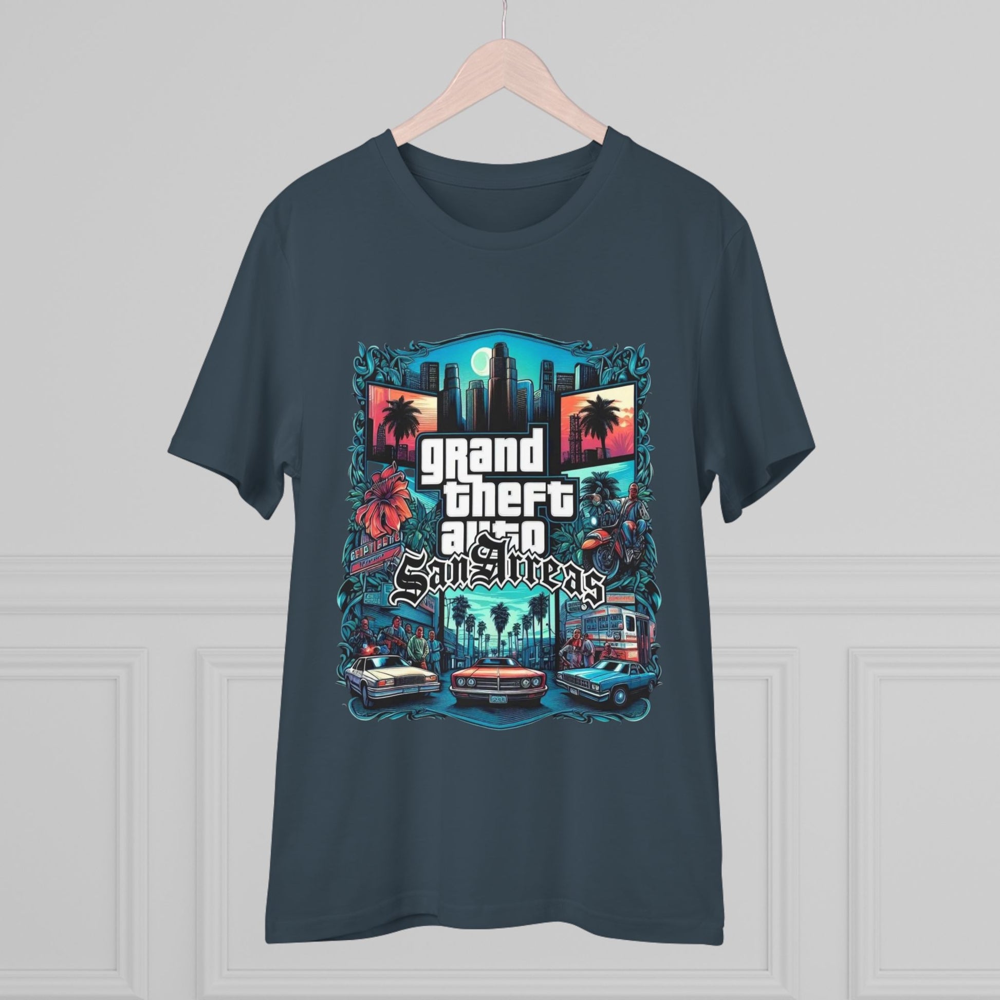 Retro GTA-Inspired Unisex T-Shirt, Gamer Gift, Casual Wear, Streetwear, Urban Style, Cool Graphic Tee - Roe Creation