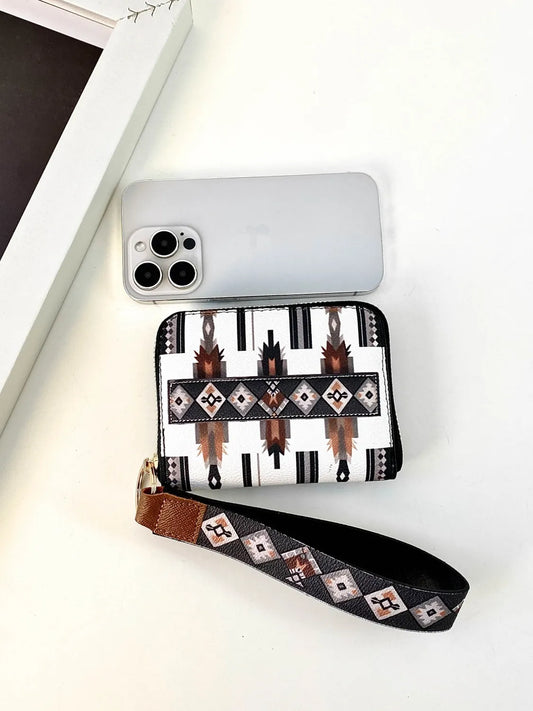 Geometric PU Leather Wallet - Roe Creation