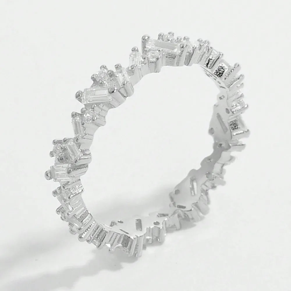 925 Sterling Silver Inlaid Zircon Ring - Roe Creation