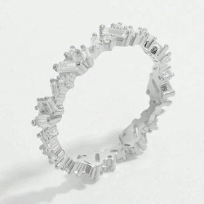 925 Sterling Silver Inlaid Zircon Ring - Roe Creation
