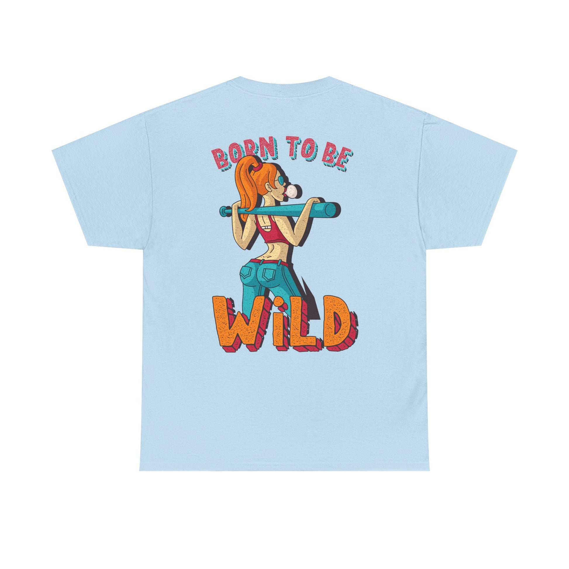Born to Be Wild Unisex Heavy Cotton Tee, Fun Graphic Shirt, Adventure Tee, Gift for Nature Lovers, Casual Wear, Festival Top, Summer Fashion - Roe Creation