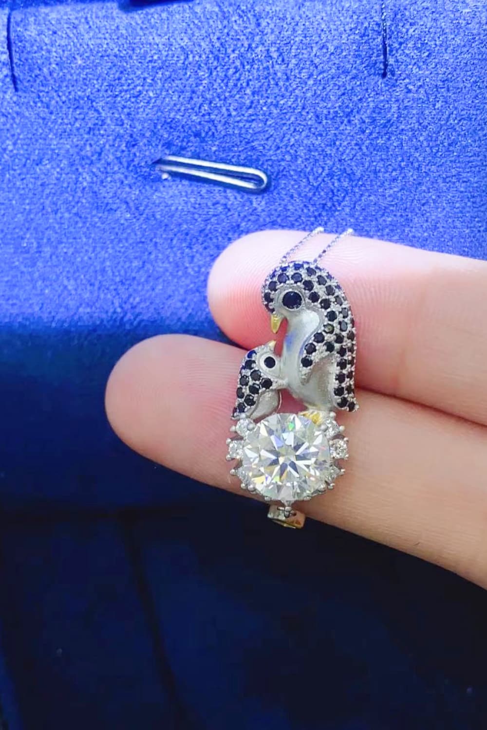 2 Carat Moissanite 925 Sterling Silver Necklace - Roe Creation
