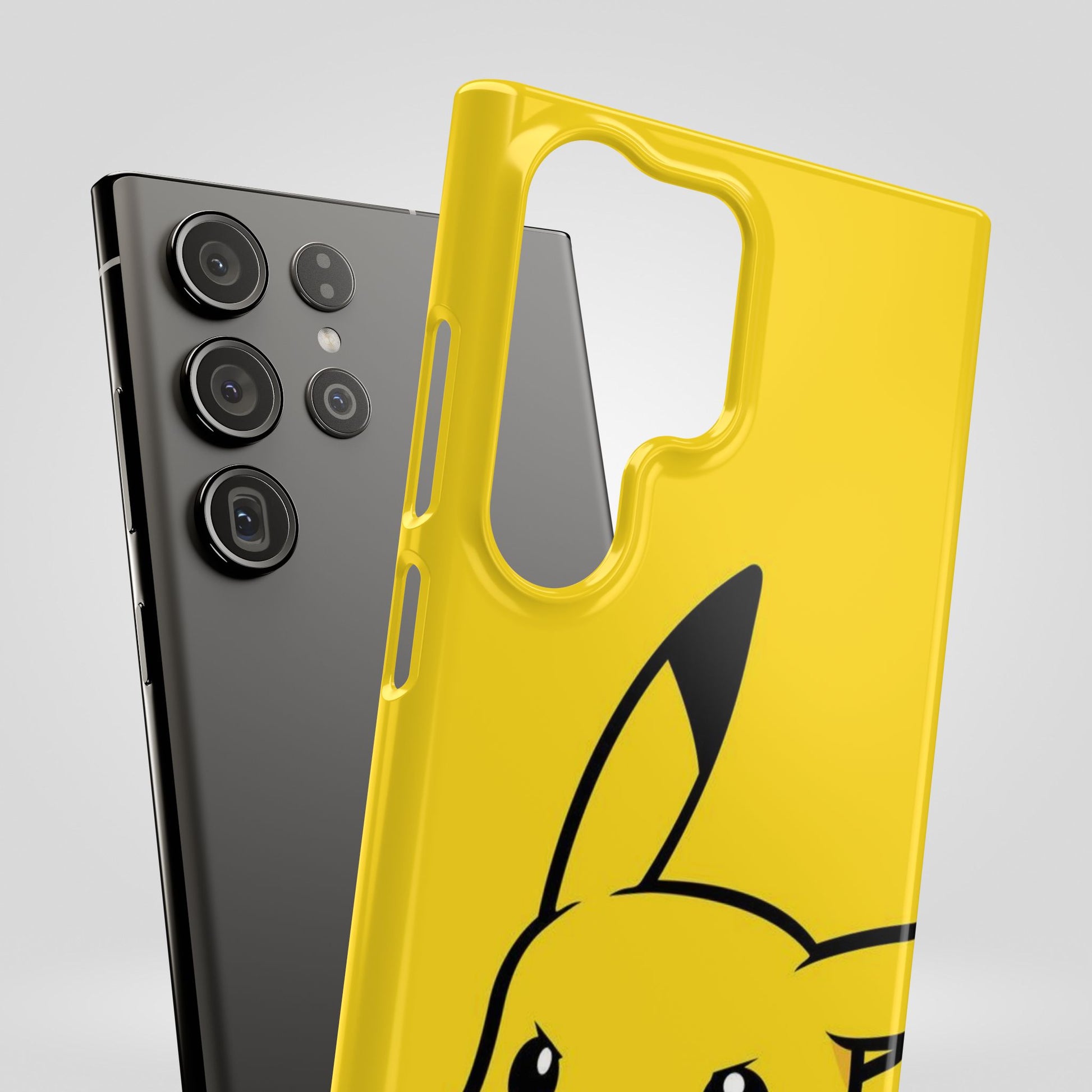 Pikachu Phone Case, Pokemon Phone Case, Snap Cases, Cartoon, Yellow, iPhone, Samsung - Roe Creation