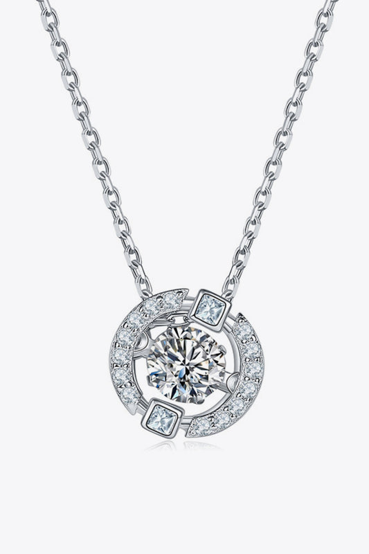 Moissanite Pendant Chain-Link Necklace - Roe Creation