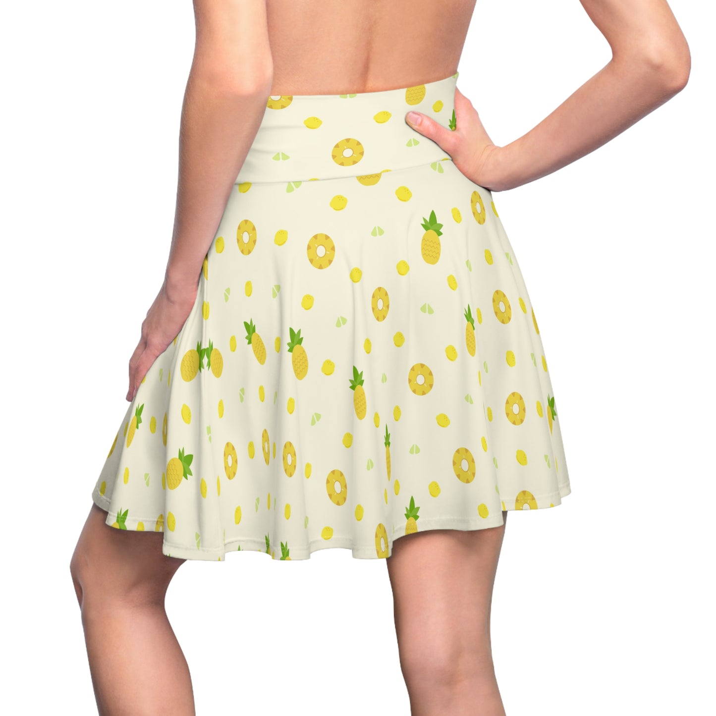 Pineapple Party Women's Skater Skirt, Fun Skater Skirt, Summer Fashion, Tropical Skirt, Casual Outfits, Gift for Her
