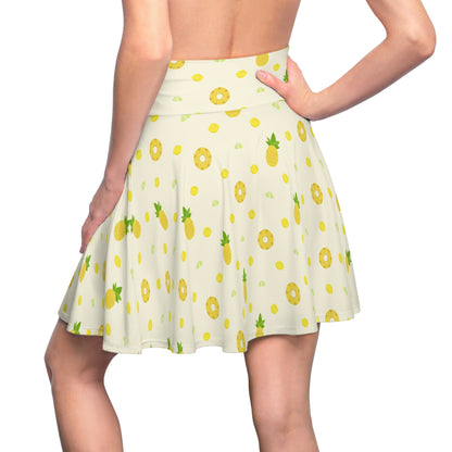 Pineapple Party Women's Skater Skirt, Fun Skater Skirt, Summer Fashion, Tropical Skirt, Casual Outfits, Gift for Her