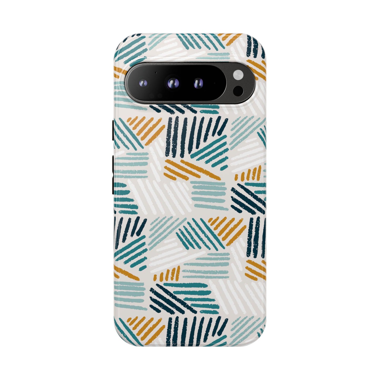 Stylish Tough Phone Case with Geometric Design