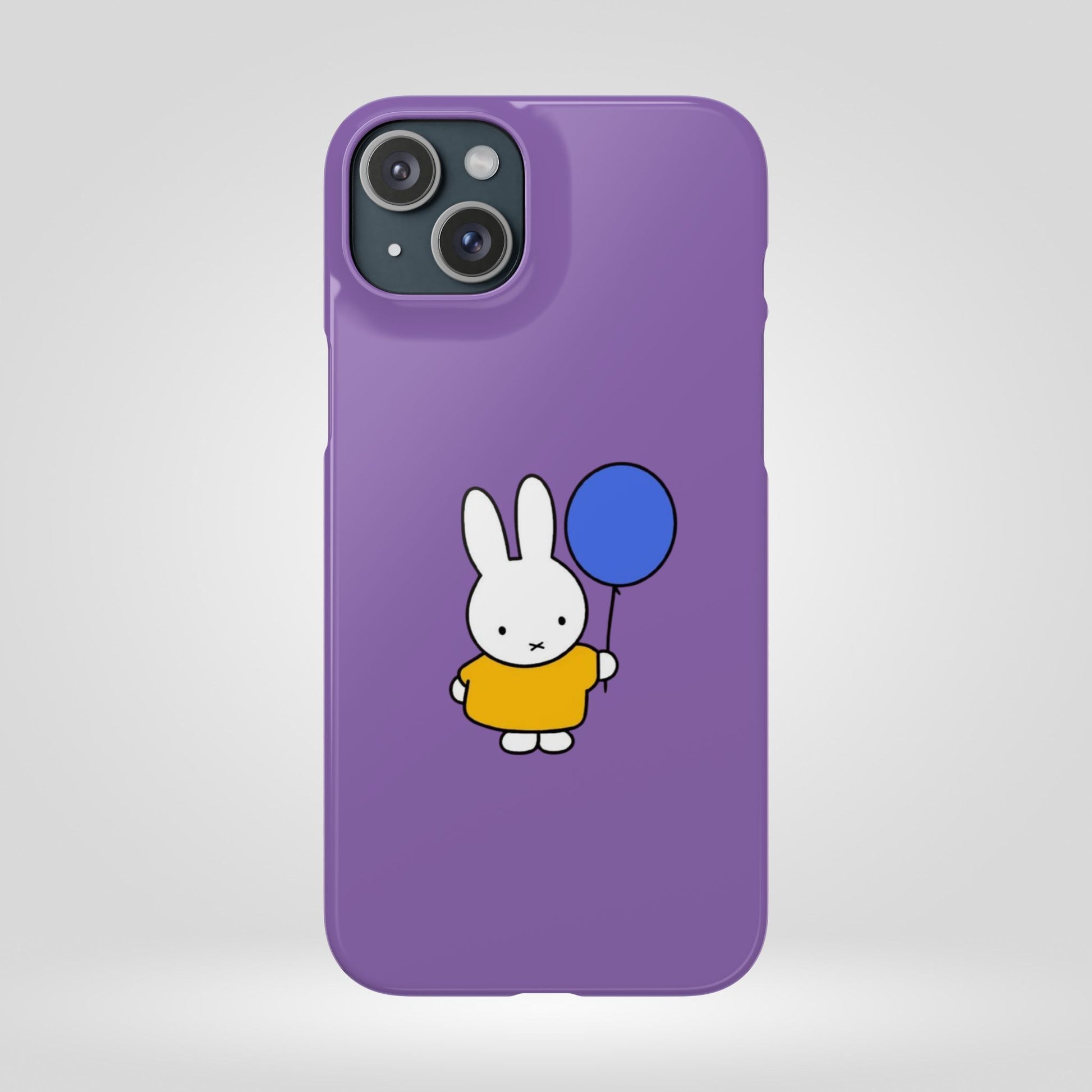 Miffy Phone Case, iPhone, Samsung Snap Case - Cartoon Fun Purple Phone Accessory for Kids and Adults - Roe Creation