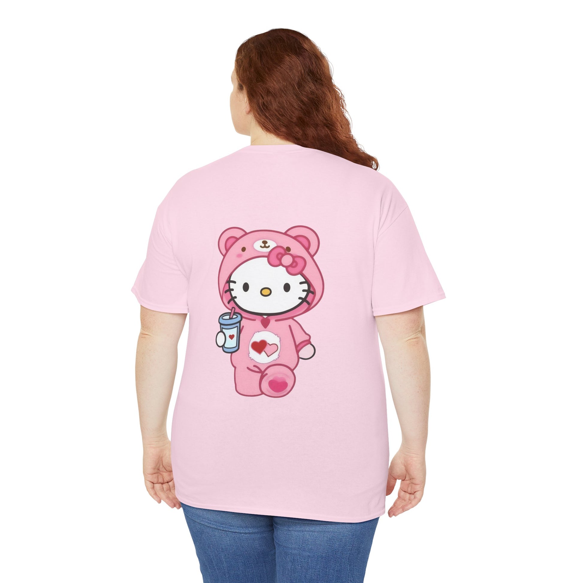 Cute Hello Kitty Unisex Heavy Cotton Tee - Perfect for Kids and Fans of Pop Culture - Roe Creation