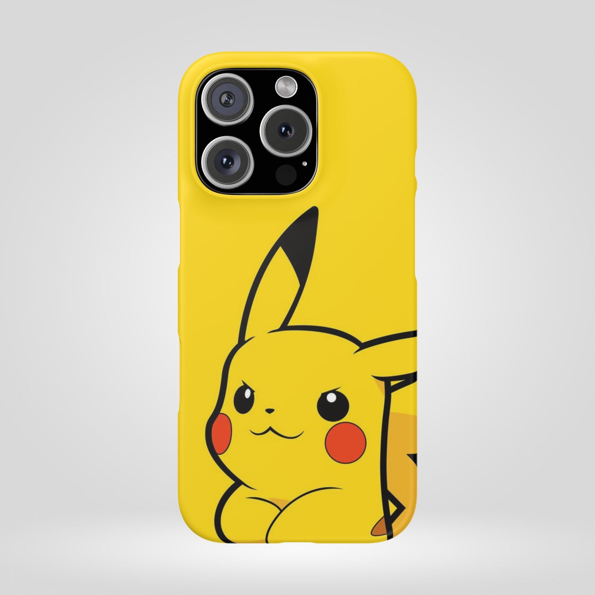 Pikachu Phone Case, Pokemon Phone Case, Snap Cases, Cartoon, Yellow, iPhone, Samsung - Roe Creation