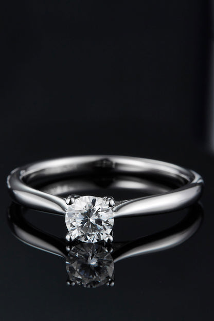 Moissanite 925 Sterling Silver Solitaire Ring - Roe Creation