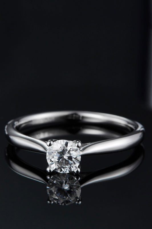 Moissanite 925 Sterling Silver Solitaire Ring - Roe Creation