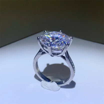 10 Carat Moissanite 925 Sterling Silver Ring - Roe Creation