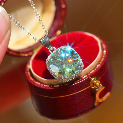 5 Carat Moissanite 925 Sterling Silver Pendant Necklace - Roe Creation