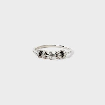Inlaid Zircon 925 Sterling Silver Ring - Roe Creation