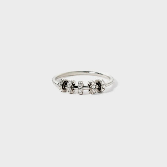 Inlaid Zircon 925 Sterling Silver Ring - Roe Creation