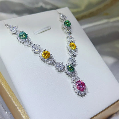 3.5 Carat Moissanite 925 Sterling Silver Necklace - Roe Creation