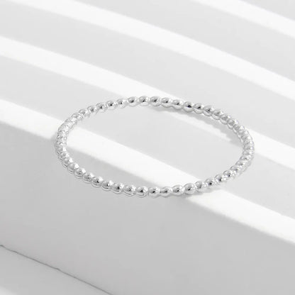 925 Sterling Silver Bead Ring - Roe Creation