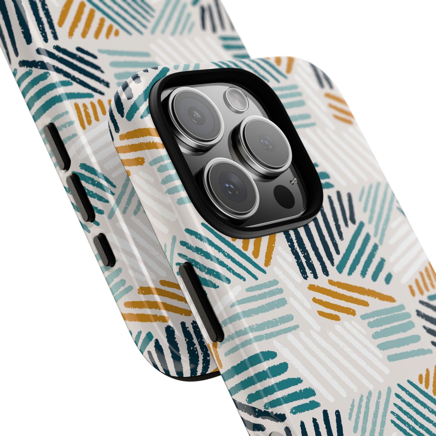Stylish Tough Phone Case with Geometric Design