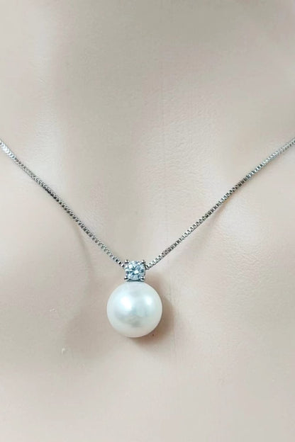 Freshwater Pearl 925 Sterling Silver Necklace - Roe Creation