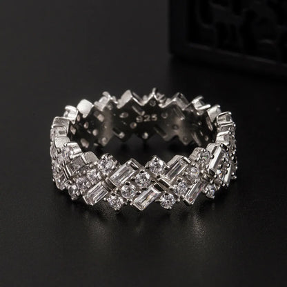 Inlaid Zircon 925 Sterling Silver Ring - Roe Creation