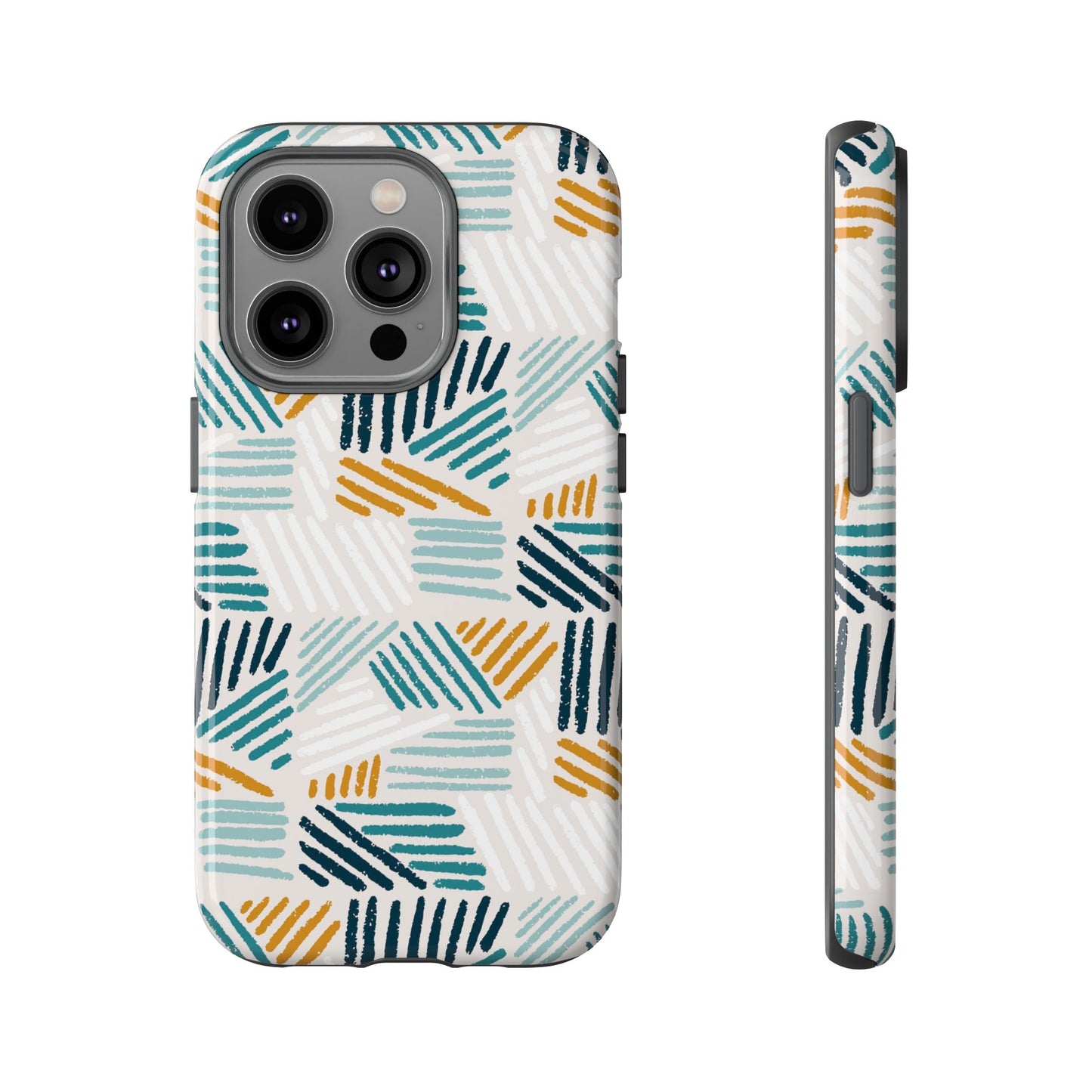 Stylish Tough Phone Case with Geometric Design