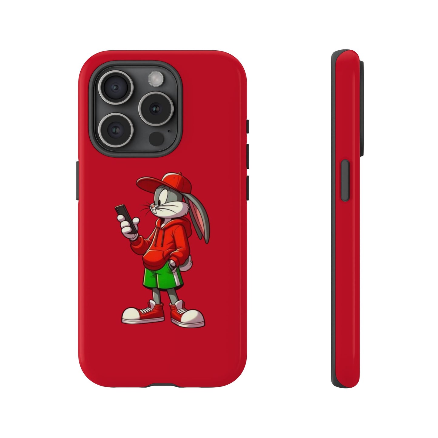 Bugs Bunny Cartoon Character Phone Case - Tough Cases Featuring Stylish Rabbit Design.