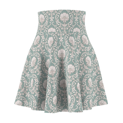 Retro Women's Skater Skirt, Stylish AOP Mini Skirt, Spring Fashion, Summer Wear, Bohemian Outfit, Trendy Party Skirt