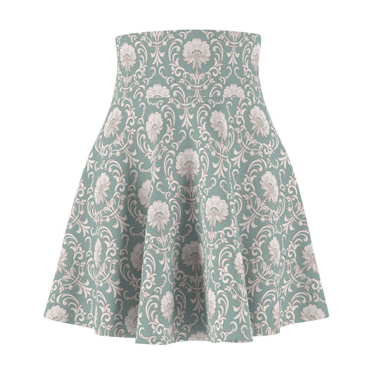 Retro Women's Skater Skirt, Stylish AOP Mini Skirt, Spring Fashion, Summer Wear, Bohemian Outfit, Trendy Party Skirt