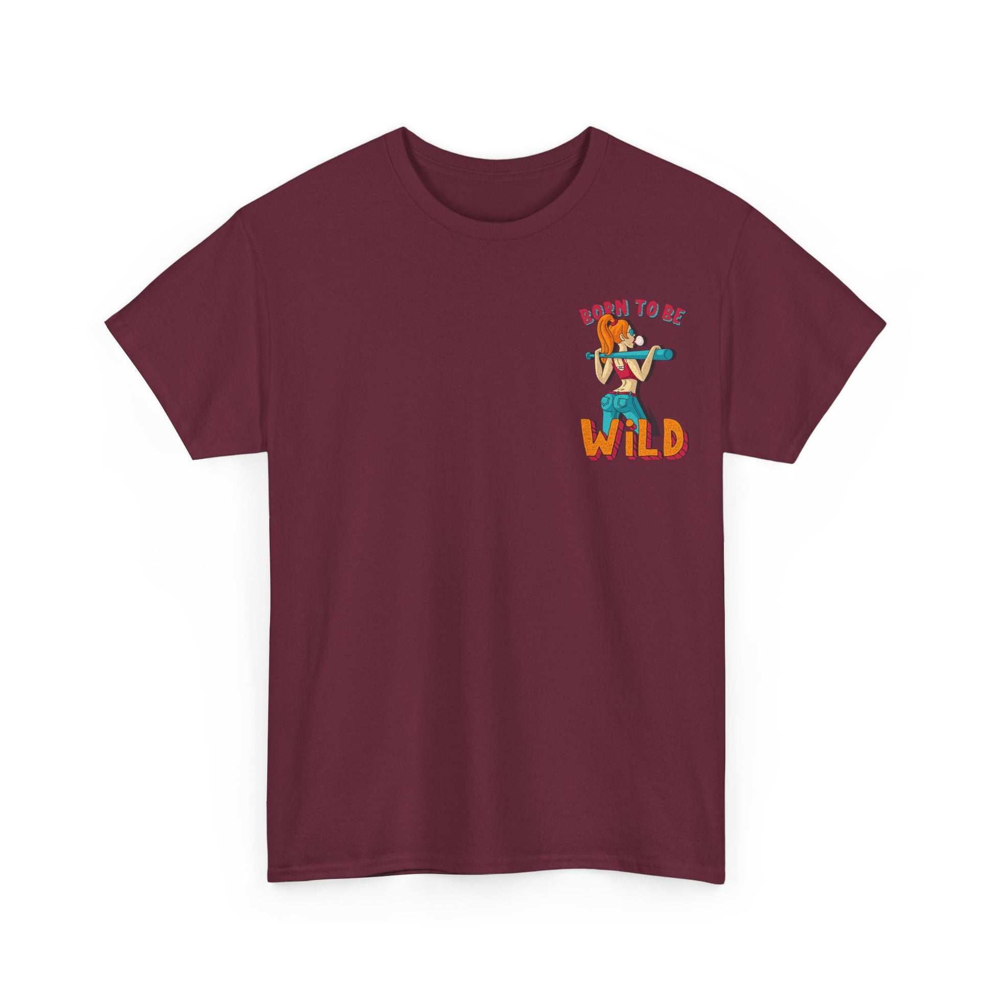 Born to Be Wild Unisex Heavy Cotton Tee, Fun Graphic Shirt, Adventure Tee, Gift for Nature Lovers, Casual Wear, Festival Top, Summer Fashion - Roe Creation