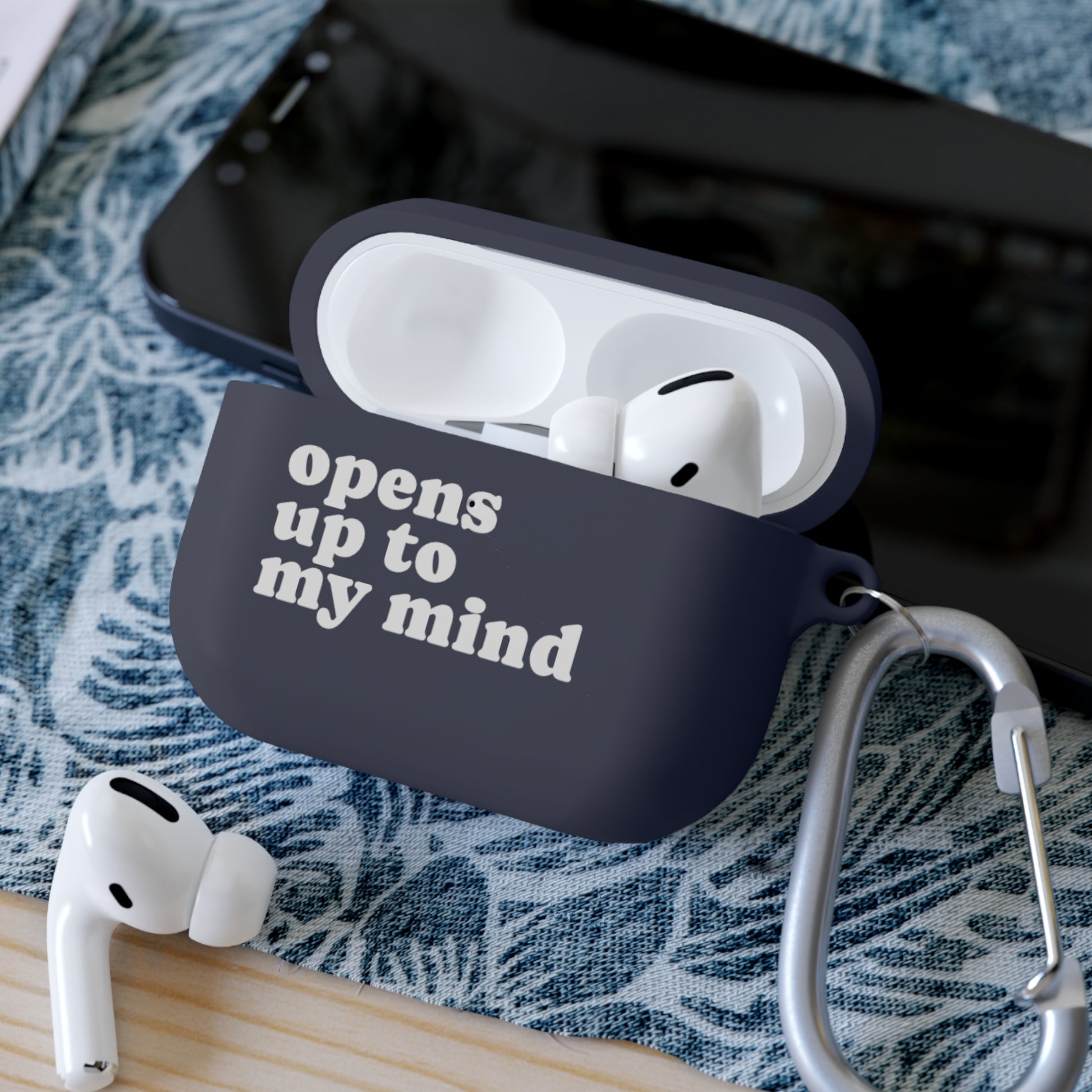 Stylish AirPods Case Cover - 'Opens Up to My Mind' - Roe Creation