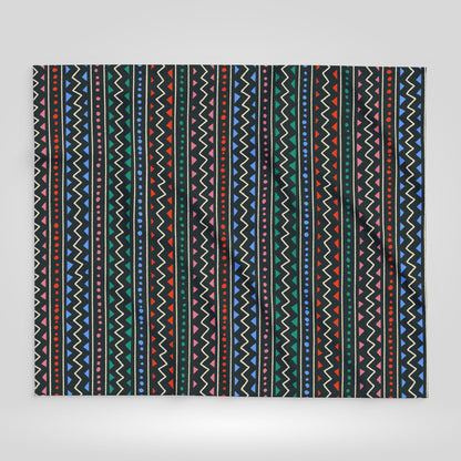 Colorful Boho Patterned Arctic Fleece Blanket for Cozy Living