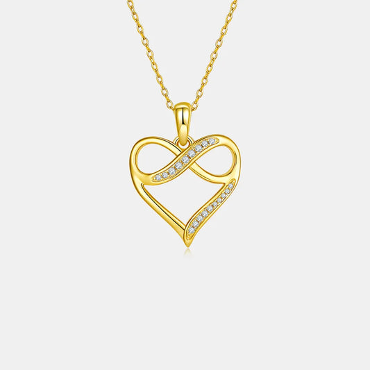 Moissanite 925 Sterling Silver Heart Necklace - Roe Creation