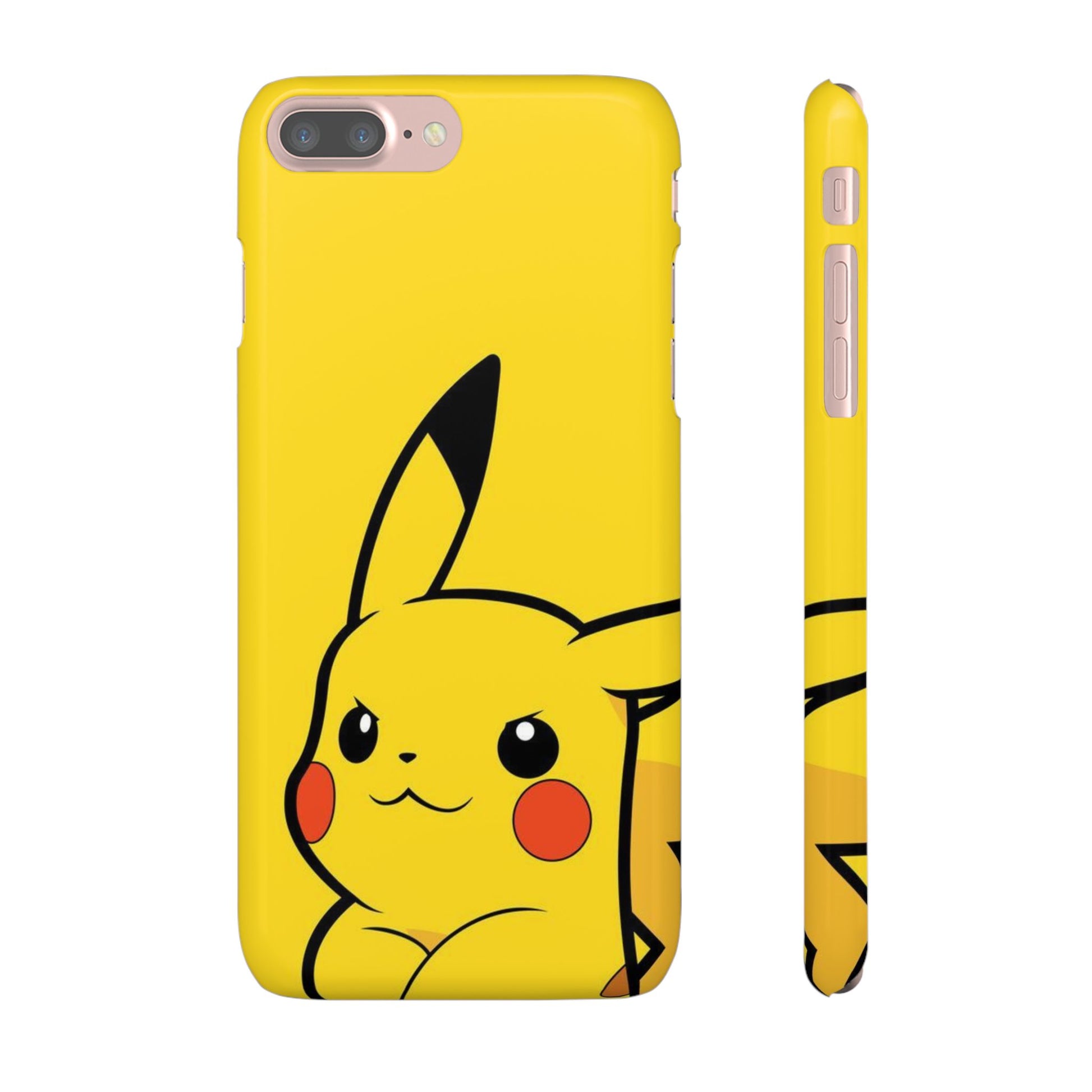 Pikachu Phone Case, Pokemon Phone Case, Snap Cases, Cartoon, Yellow, iPhone, Samsung - Roe Creation