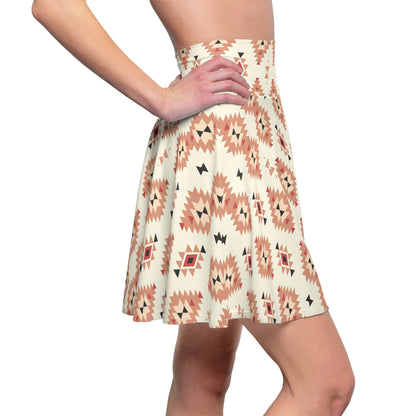 Tribal Print Women's Skater Skirt - Bohemian Style for Festivals & Summer Outfits - Roe Creation