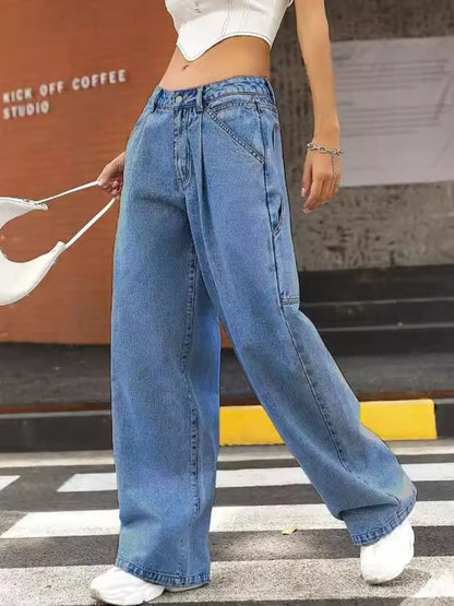 Wide Leg Jeans with Pockets - Roe Creation